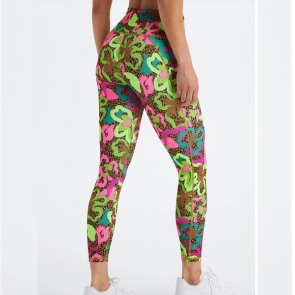 Fabletics Define PowerHold® High-Waisted 7/8 Legging and Top Tropical Oasis XXS - Picture 2 of 11